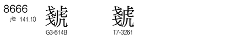 U+8666